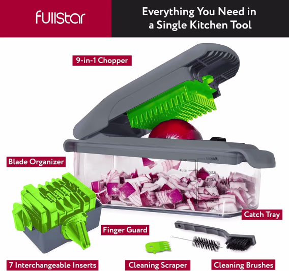 Fullstar 9'u 1 Arada Deluxe Sebze Doğrayıcı