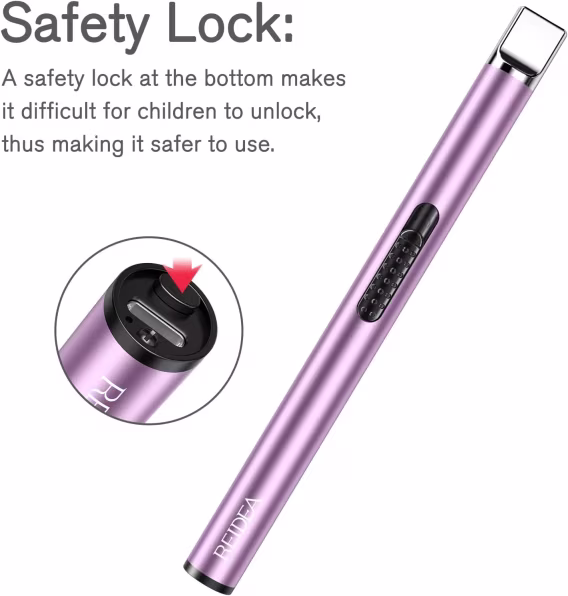 REIDEA Elektronik Rüzgar Geçirmez Alevsiz USB Şarjlı Çakmak