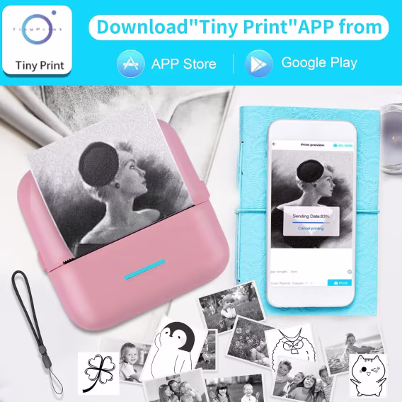 HuiJuKeJi Mini Etiket Yazıcısı