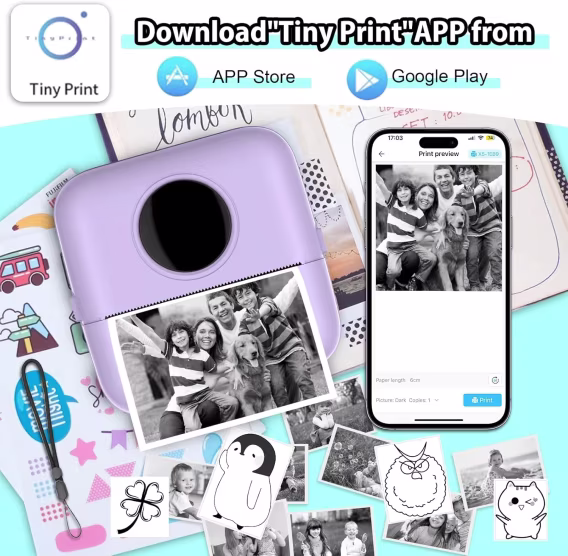 HuiJuKeJi Mini Etiket Yazıcısı