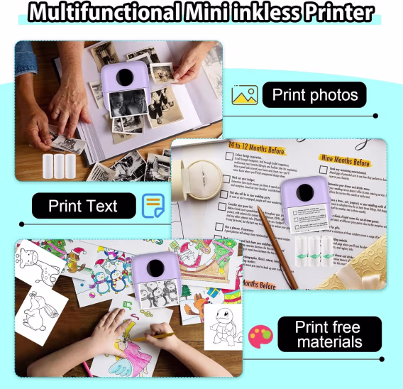 HuiJuKeJi Mini Etiket Yazıcısı