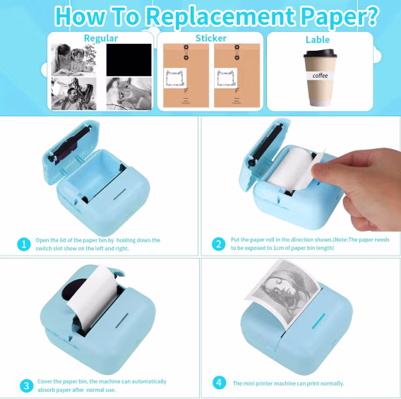 HuiJuKeJi Mini Etiket Yazıcısı