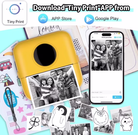 HuiJuKeJi Mini Etiket Yazıcısı