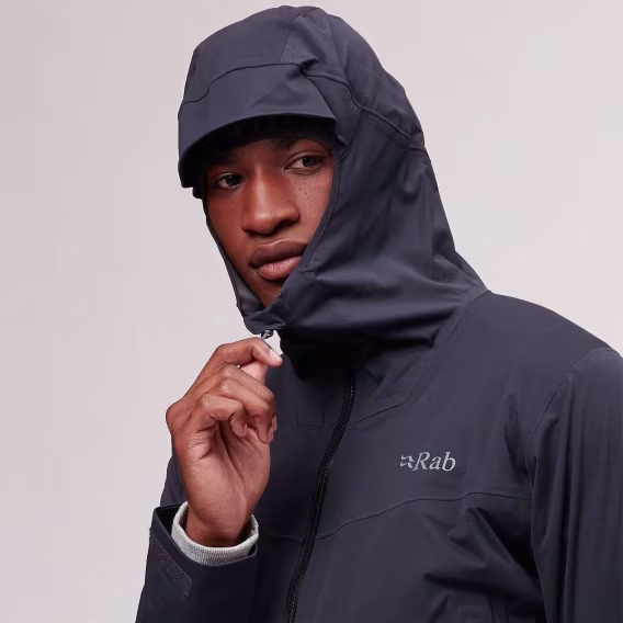 Rab Erkek Kinetic 2.0 Kapüşonlu Su Geçirmez Hafif Ceket