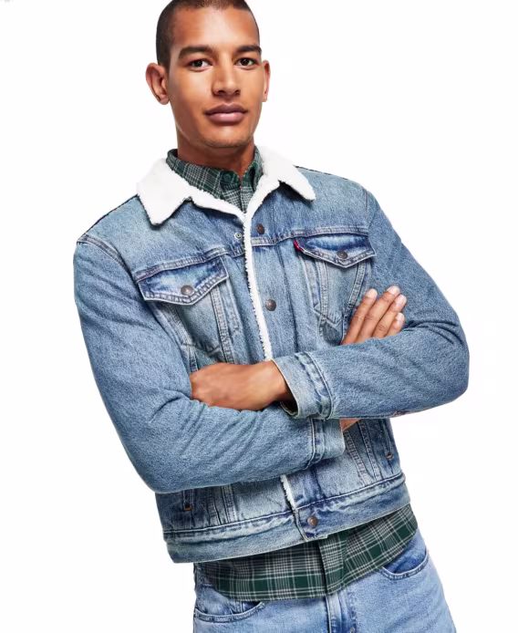 Levi's Regular Fit Sherpa Denim Trucker Ceket