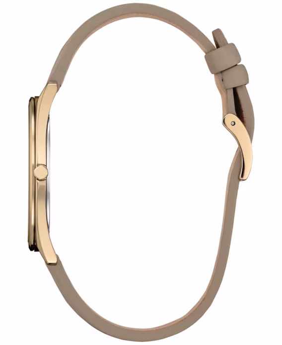 Citizen EcoDrive - Unisex Bej Deri Kordonlu Saat AR3123-00X