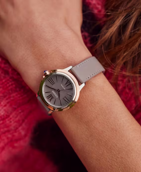 Citizen EcoDrive Kadın Ceci Taupe Eco-Pet Deri Kayışlı Saat EM1166-01Z