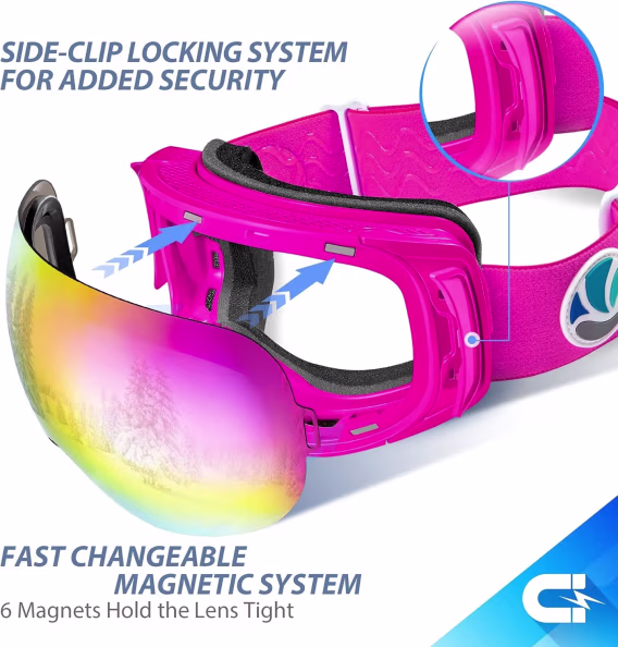 VANRORA Çerçevesiz Değiştirilebilir Lensli Kayak Gözlüğü PRO