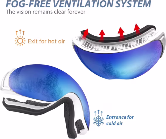 VANRORA Çerçevesiz Değiştirilebilir Lensli Kayak Gözlüğü PRO