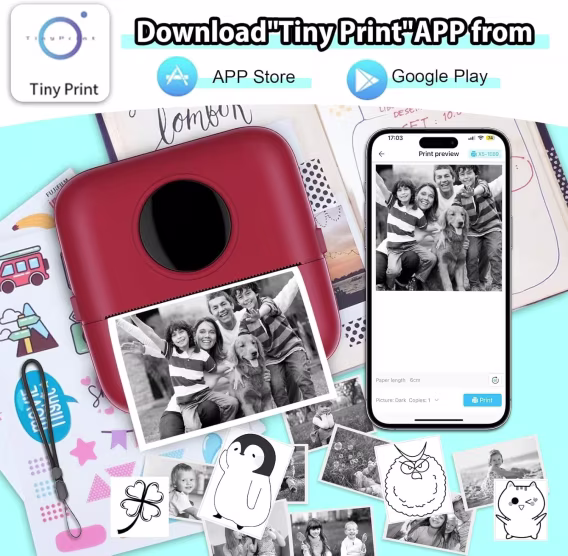 HuiJuKeJi Mini Etiket Yazıcısı