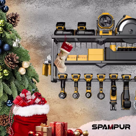 Spampur Şarj İstasyonlu Elektrikli Alet Düzenleyici/Rafı