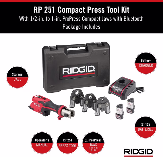 RIDGID 57373 RP 241 Pres Alet Kiti 3/5  2