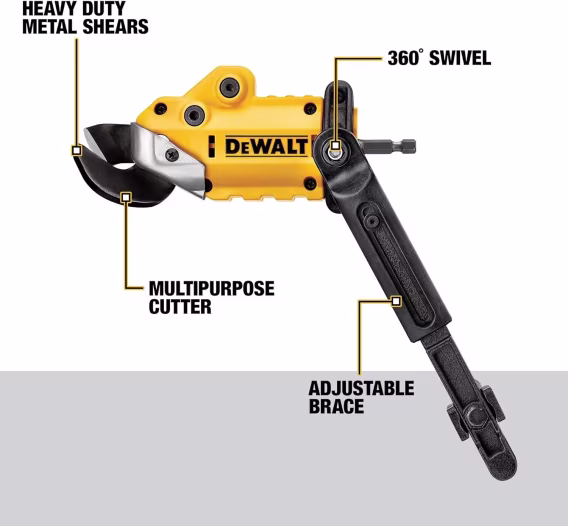 DEWALT Metal Makas/Kesici Matkap Aparatı (DWASHRIR)