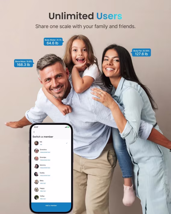 RENPHO Elis 1 USB Şarj Edilebilir Akıllı Vücut Yağ BMI Ölçeği