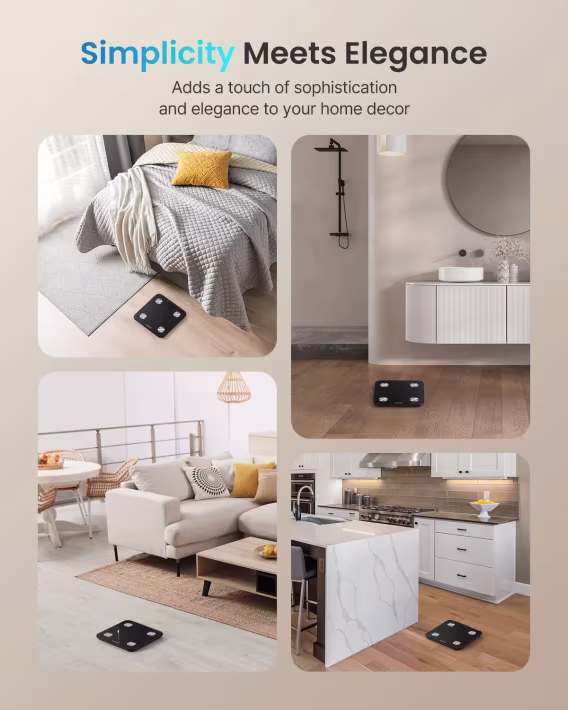 RENPHO Elis 1 USB Şarj Edilebilir Akıllı Vücut Yağ BMI Ölçeği