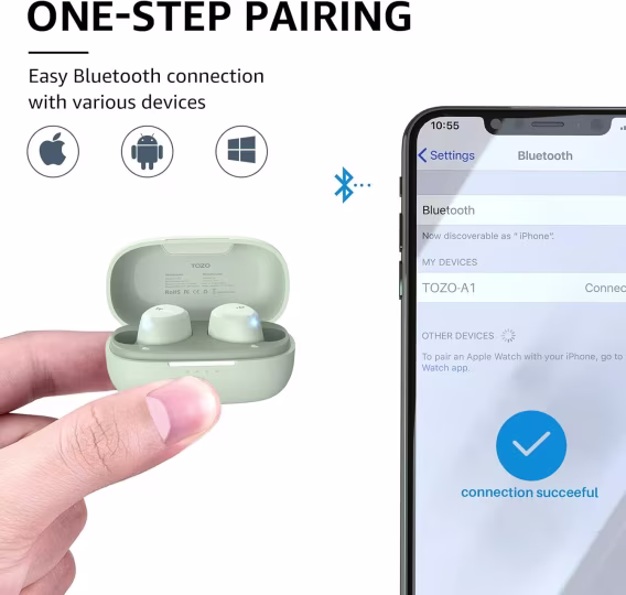 TOZO A1 Mini Kablosuz Bluetooth 5.3 Kulaklık