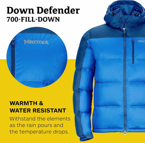 MARMOT Erkek Guides Hoody Ceket Kaban Siyah Large