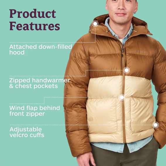 MARMOT Erkek Guides Down Kapüşonlu Mont