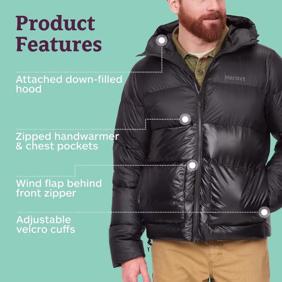 MARMOT Erkek Guides Down Kapüşonlu Mont