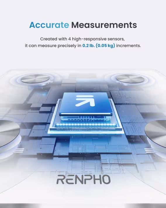 RENPHO Vücut Ağırlığı ve Yağ Yüzdesi için Ölçeği