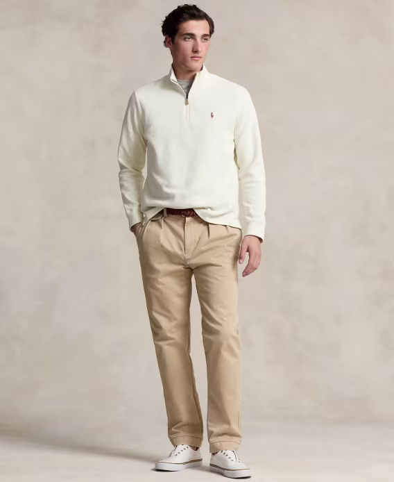 Polo Ralph Lauren Erkek EstateRib Cotton Yarım Fermuarlı Kazak