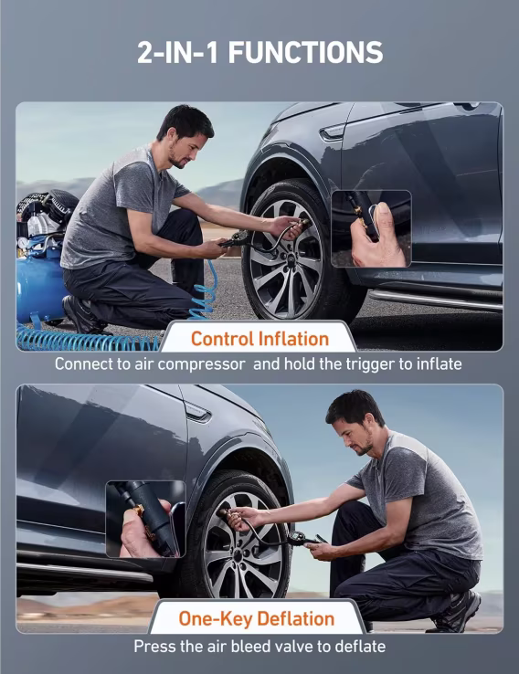 AstroAI Dijital Şişiricili Lastik Basıncı Göstergesi