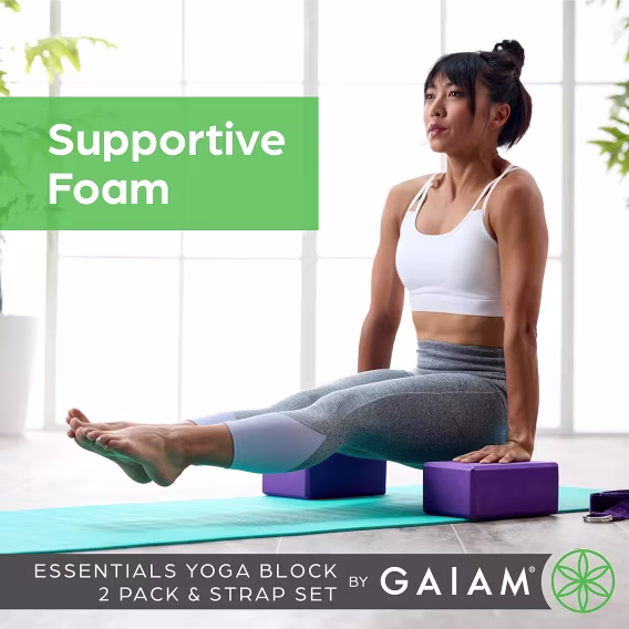 Gaiam Essentials Yoga Bloğu  2'li Set