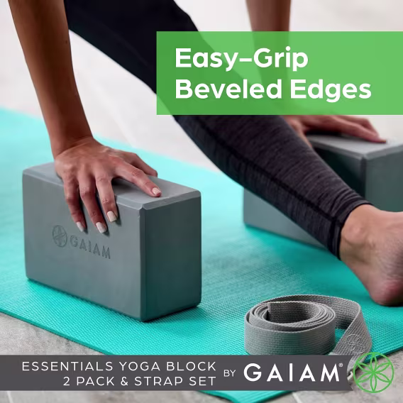 Gaiam Essentials Yoga Bloğu  2'li Set