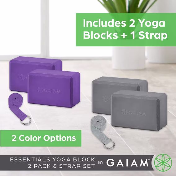 Gaiam Essentials Yoga Bloğu  2'li Set