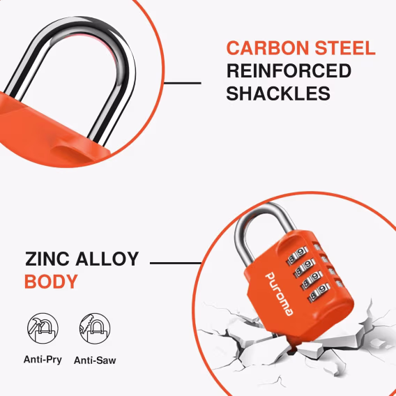 Puroma 2'li Paket Şifreli Kilit 4 Haneli