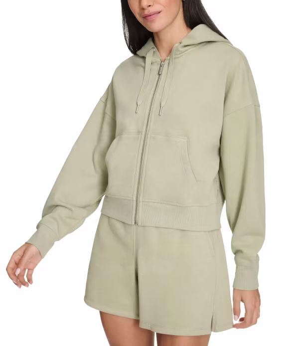 Calvin Klein Kadın Fermuarlı Uzun Kollu Kapüşonlu Sweatshirt