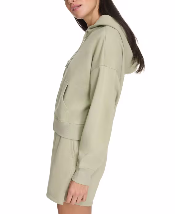 Calvin Klein Kadın Fermuarlı Uzun Kollu Kapüşonlu Sweatshirt