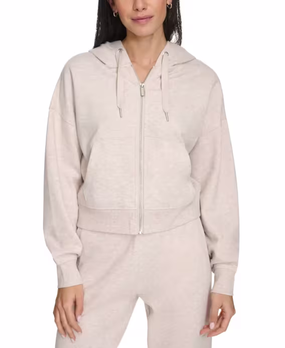 Calvin Klein Kadın Fermuarlı Uzun Kollu Kapüşonlu Sweatshirt