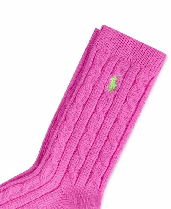 Polo Ralph Lauren Kadın Kablo Örgü Çorapları