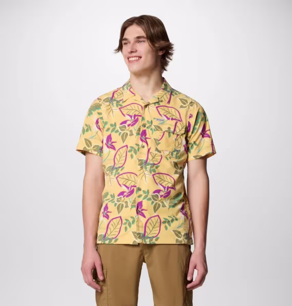 Columbia Erkek Tech Trail™ Utility Baskılı Dokuma Kısa Kollu Gömlek  Uzun