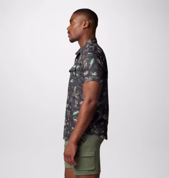 Columbia Erkek PFG Uncharted™ Baskılı Kısa Kollu Gömlek  Uzun
