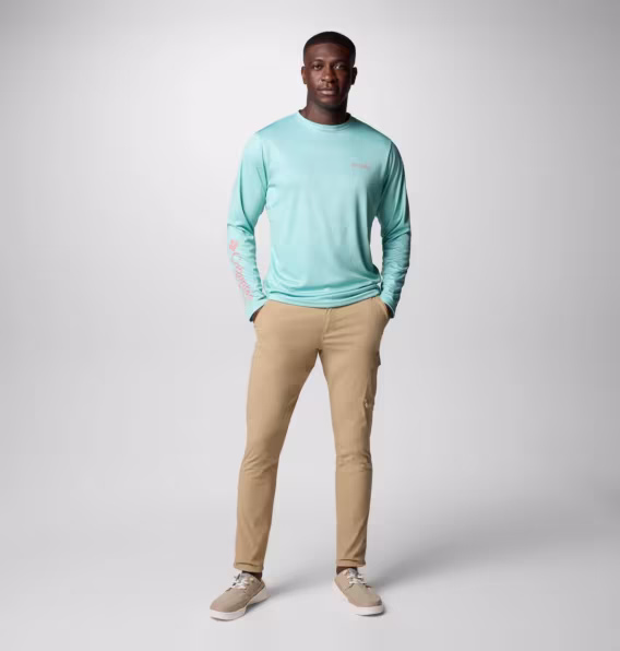 Columbia Erkek Terminal Tackle PFG™ Fish Shine Uzun Kollu Gömlek