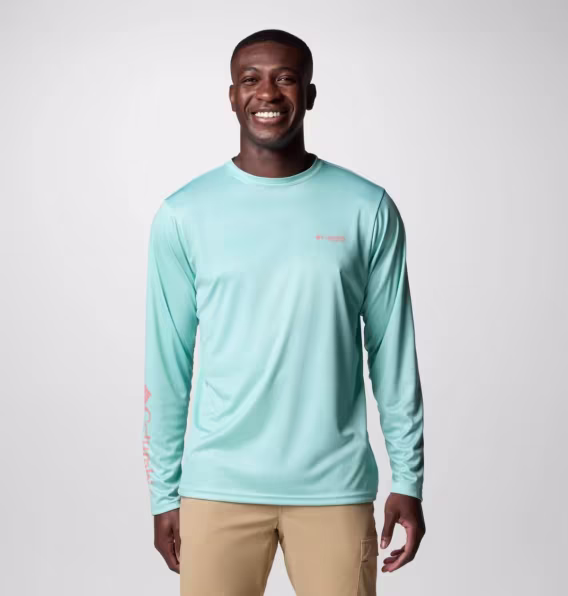 Columbia Erkek Terminal Tackle PFG™ Fish Shine Uzun Kollu Gömlek