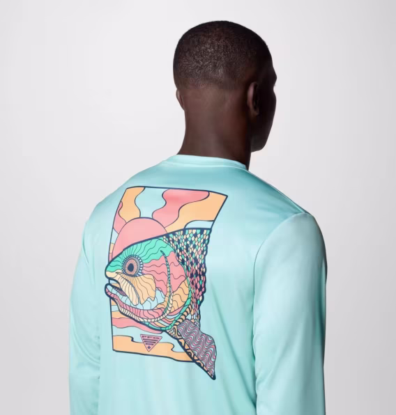 Columbia Erkek Terminal Tackle PFG™ Fish Shine Uzun Kollu Gömlek