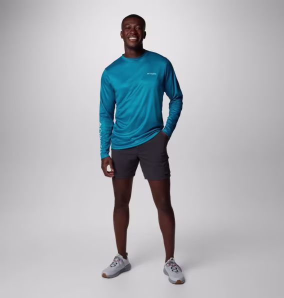 Columbia Erkek Terminal Tackle PFG™ Fish Shine Uzun Kollu Gömlek