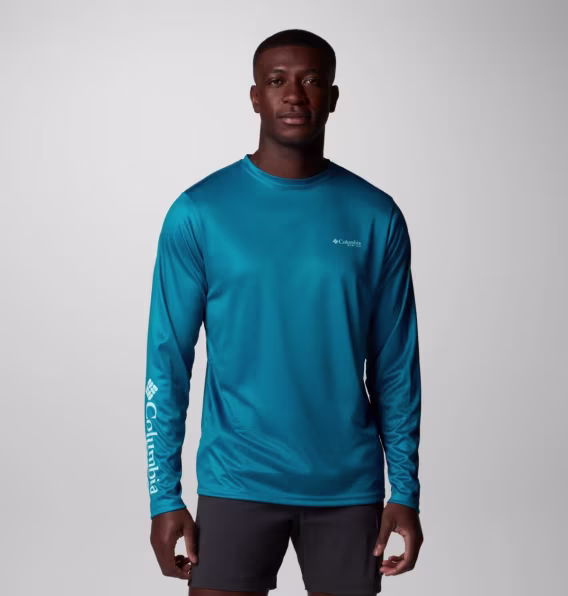 Columbia Erkek Terminal Tackle PFG™ Fish Shine Uzun Kollu Gömlek