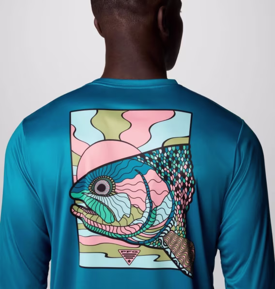 Columbia Erkek Terminal Tackle PFG™ Fish Shine Uzun Kollu Gömlek