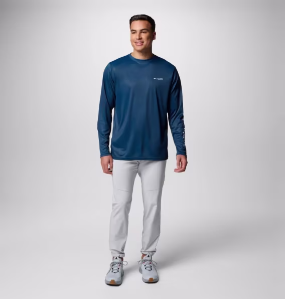 Columbia Erkek Terminal Tackle PFG™ Fish Shine Uzun Kollu Gömlek