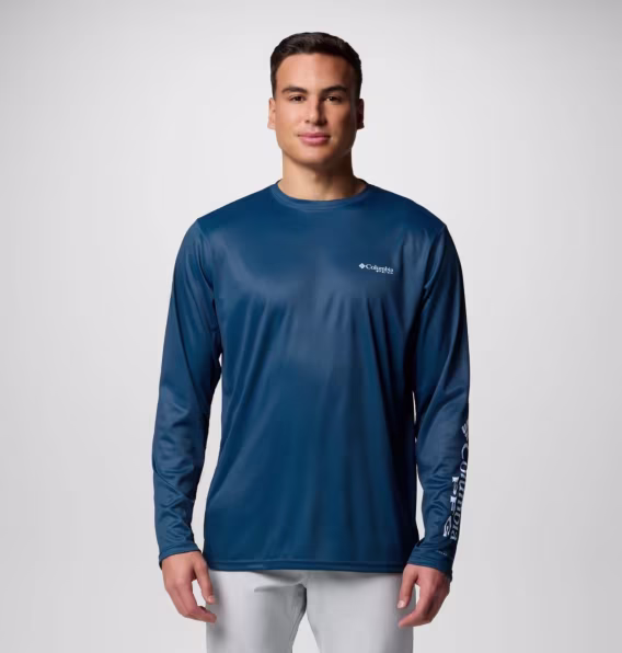 Columbia Erkek Terminal Tackle PFG™ Fish Shine Uzun Kollu Gömlek