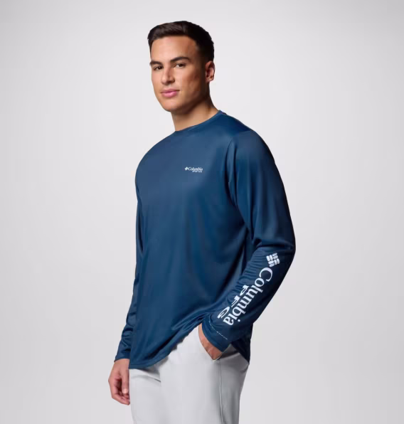 Columbia Erkek Terminal Tackle PFG™ Fish Shine Uzun Kollu Gömlek