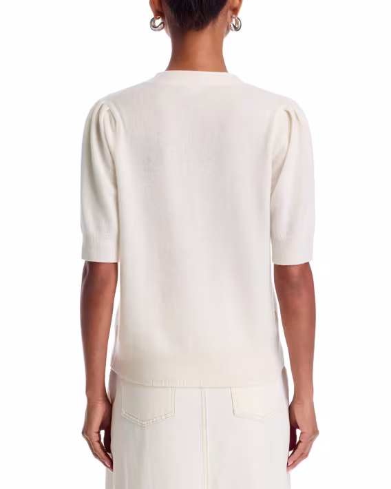 C by Bloomingdale's Cashmere Kadın Kısa Kollu Hırka