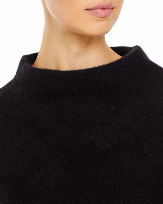 C by Bloomingdale's Cashmere Mock Neck Fırçalanmış Kaşmir Kazak