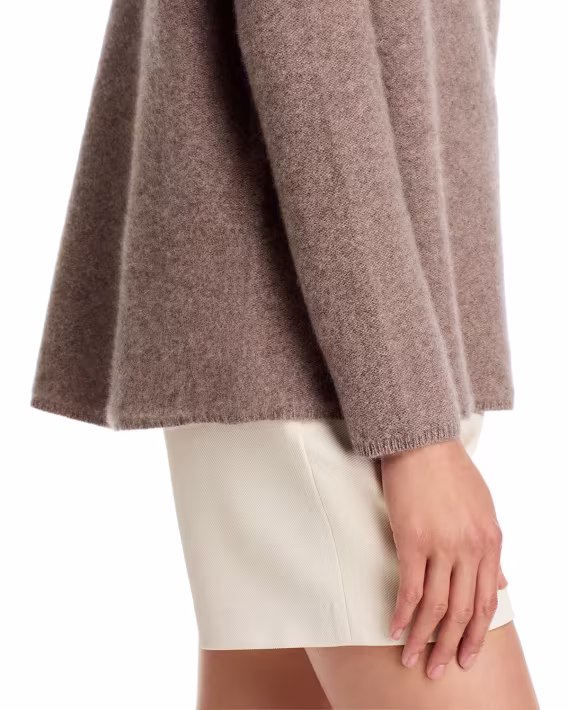 C by Bloomingdale's Cashmere Mock Neck Fırçalanmış Kaşmir Kazak