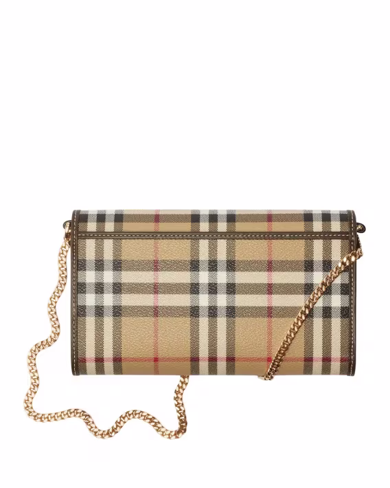 Burberry Check Zincir Askılı Cüzdan