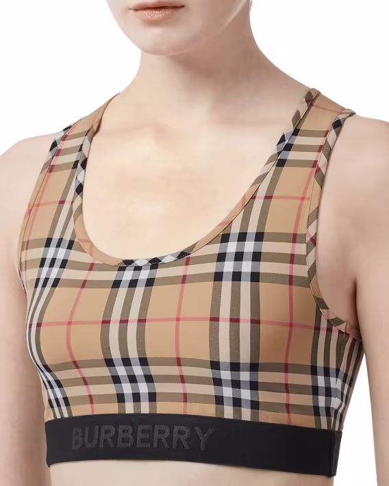 Burberry Dalby Plaid Spor Bra